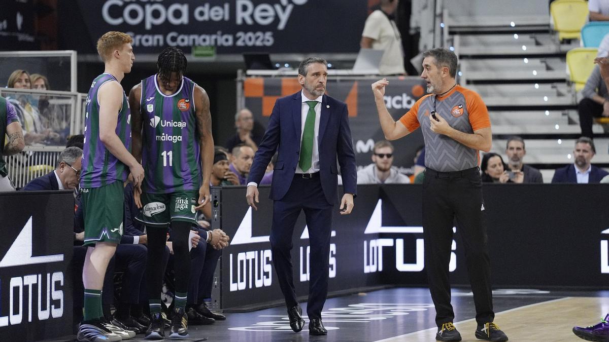 Partido de cuartos de final de la Copa entre Unicaja y Joventut
