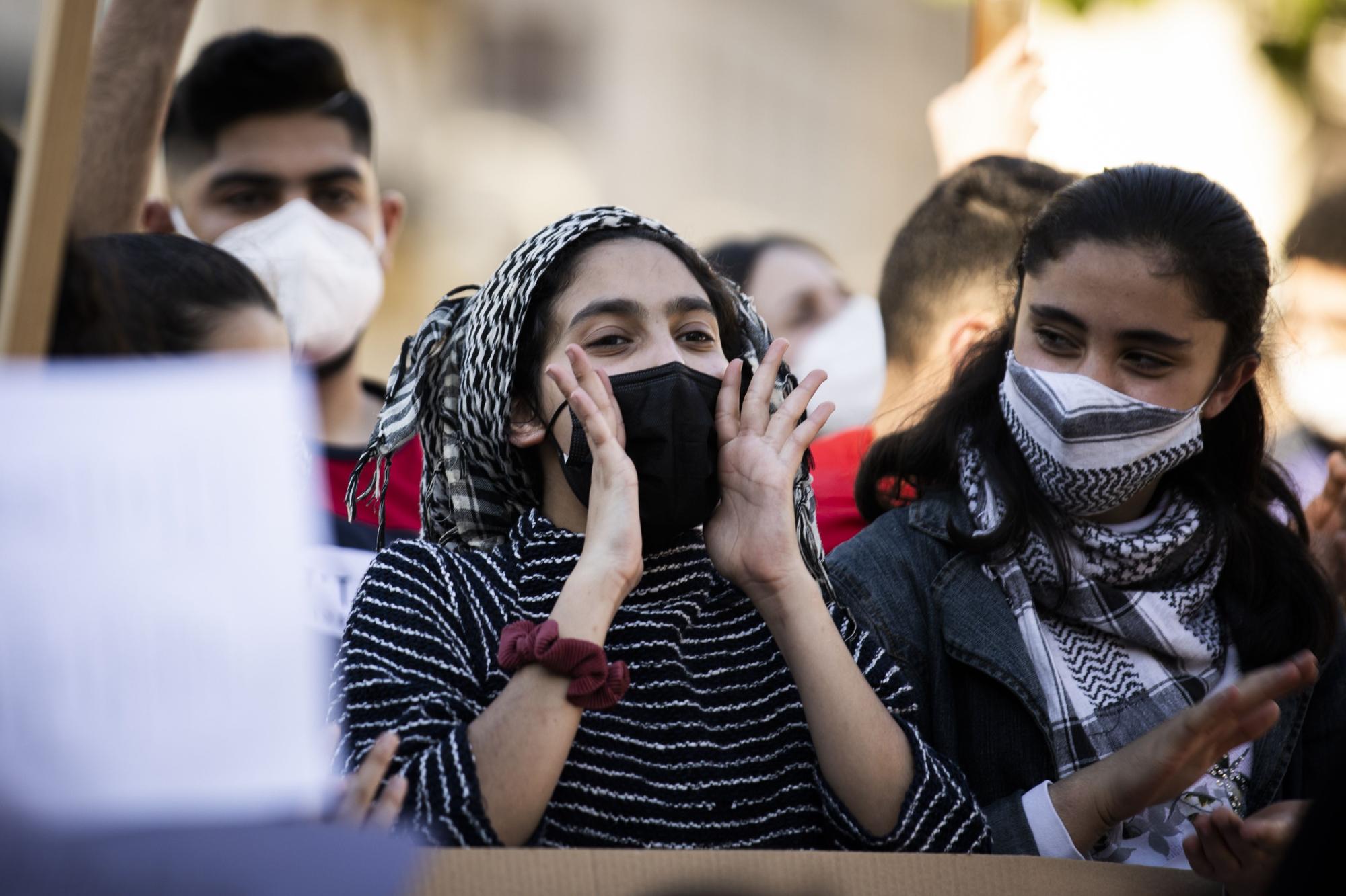 Protesta en València contra los bombardeos israelíes en Gaza y los desahucios en Jerusalén Este