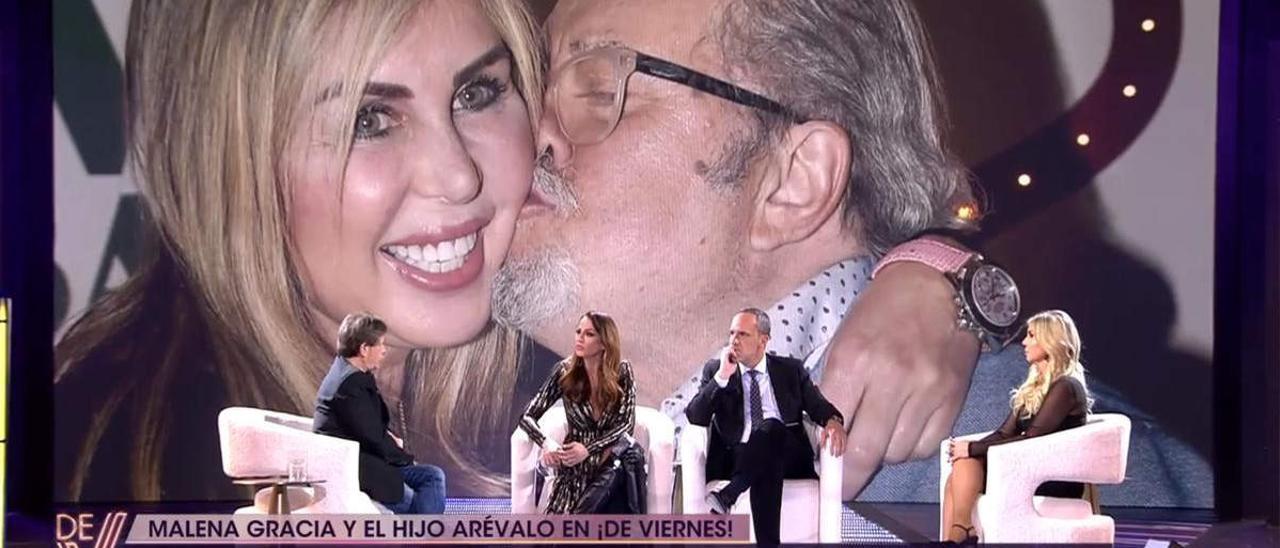 Malena Gracia en Telecinco hablando sobre Arévalo.