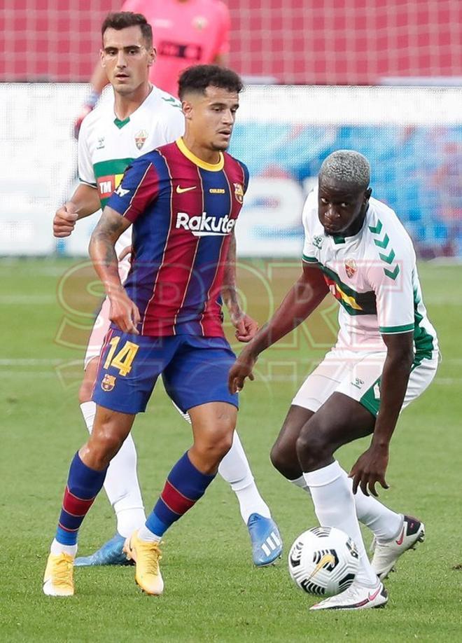 Imágenes del partido  del Trofeo Joan Gamper 2020/2021 del FC Barcelona disputado en el Camp Nou. FC Barcelona 1 - Elche CF, 10