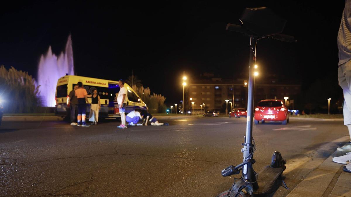Accidente patinete eléctrico Plaza Andalucia.