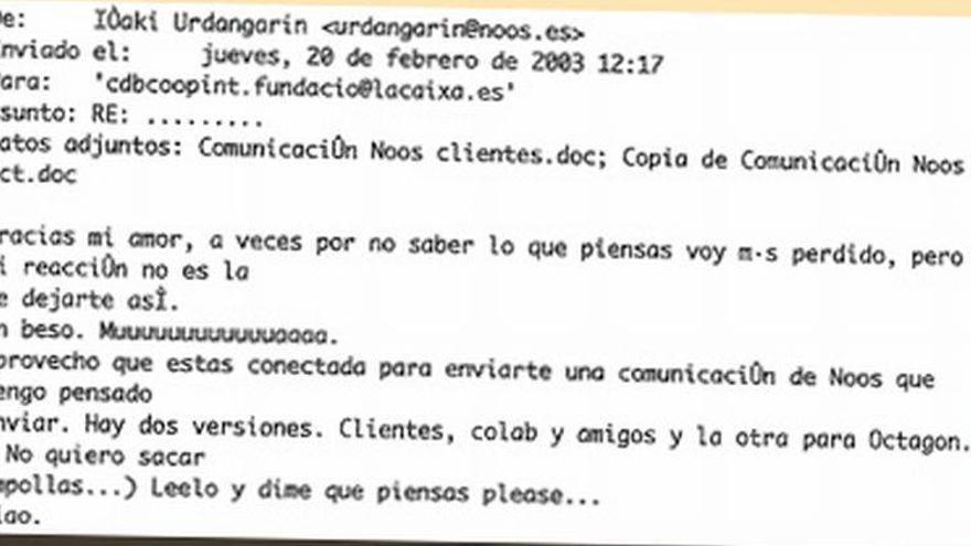 Urdangarin informó a la infanta Cristina sobre clientes de Nóos