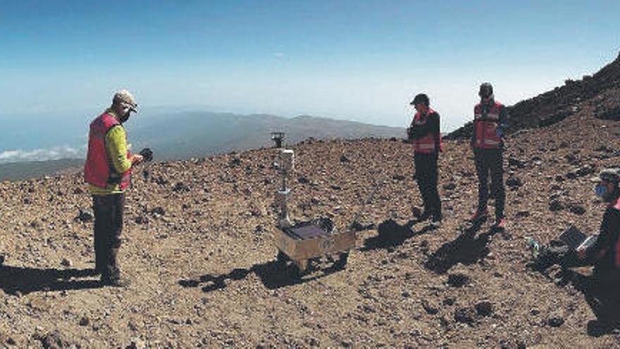 Pruebas del sensor meteorológico MEDA en el Parque Nacional del Teide.