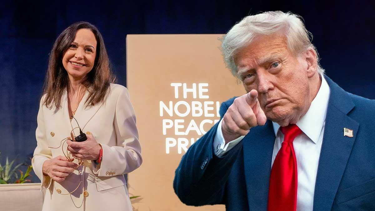 Corina Machado y Donald Trump.