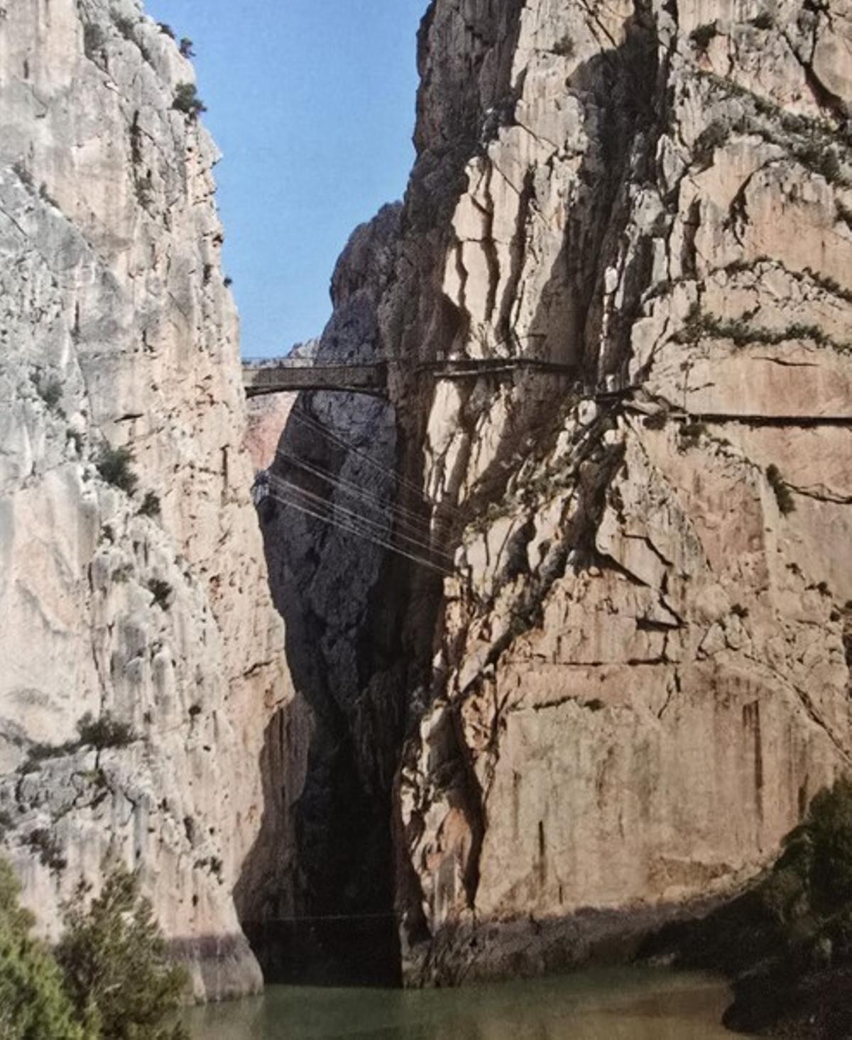 Otra imagen del Puente de Ribera, en el Caminito del Rey en Málaga.