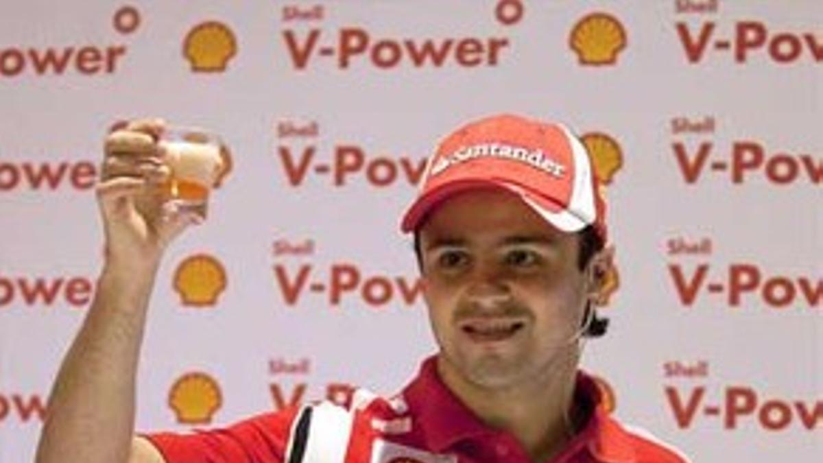 Felipe Massa, en el acto promocional de Shell