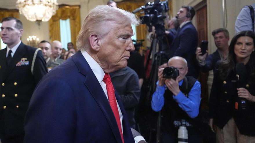 El presidente de EEUU, Donald Trump, durante un acto en la Casa Blanca el pasado 15 de abril.