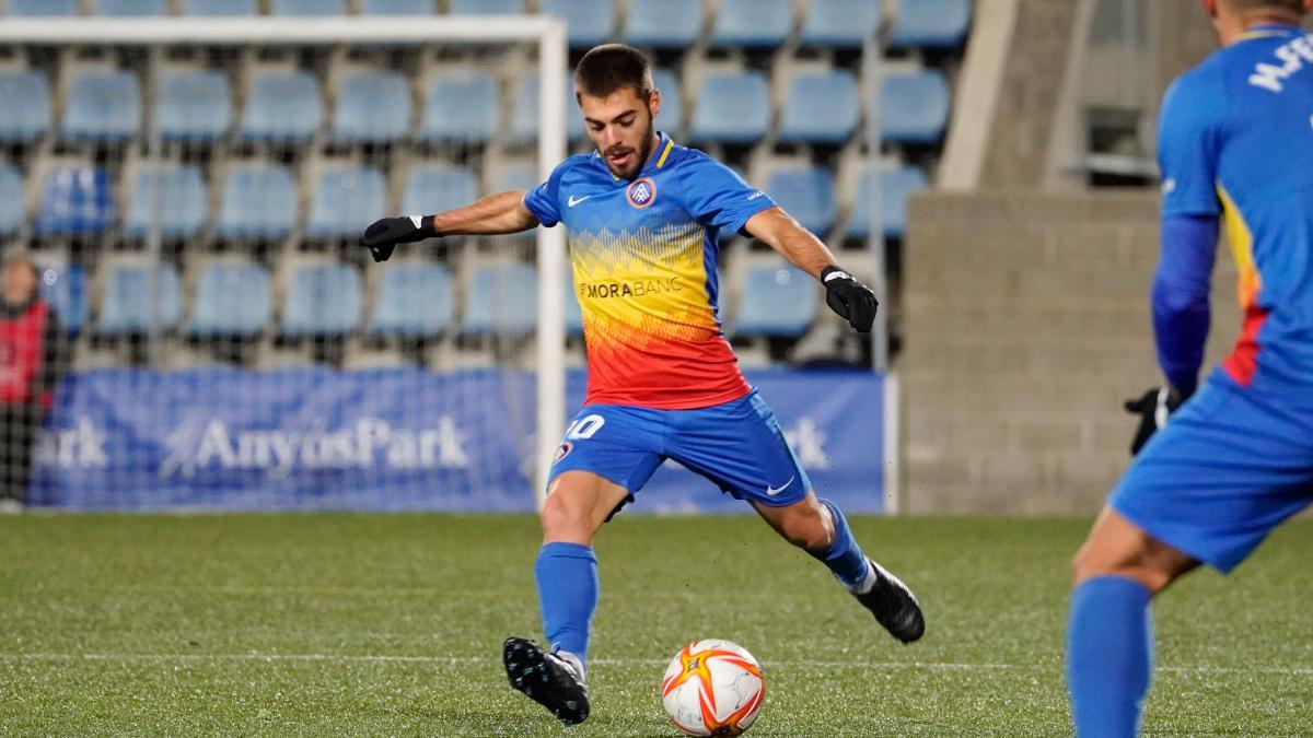 Marti Vilà en un partido con el FC Andorra