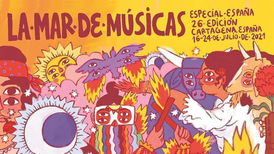 Cartel de la edición España de La Mar de Músicas 2021
