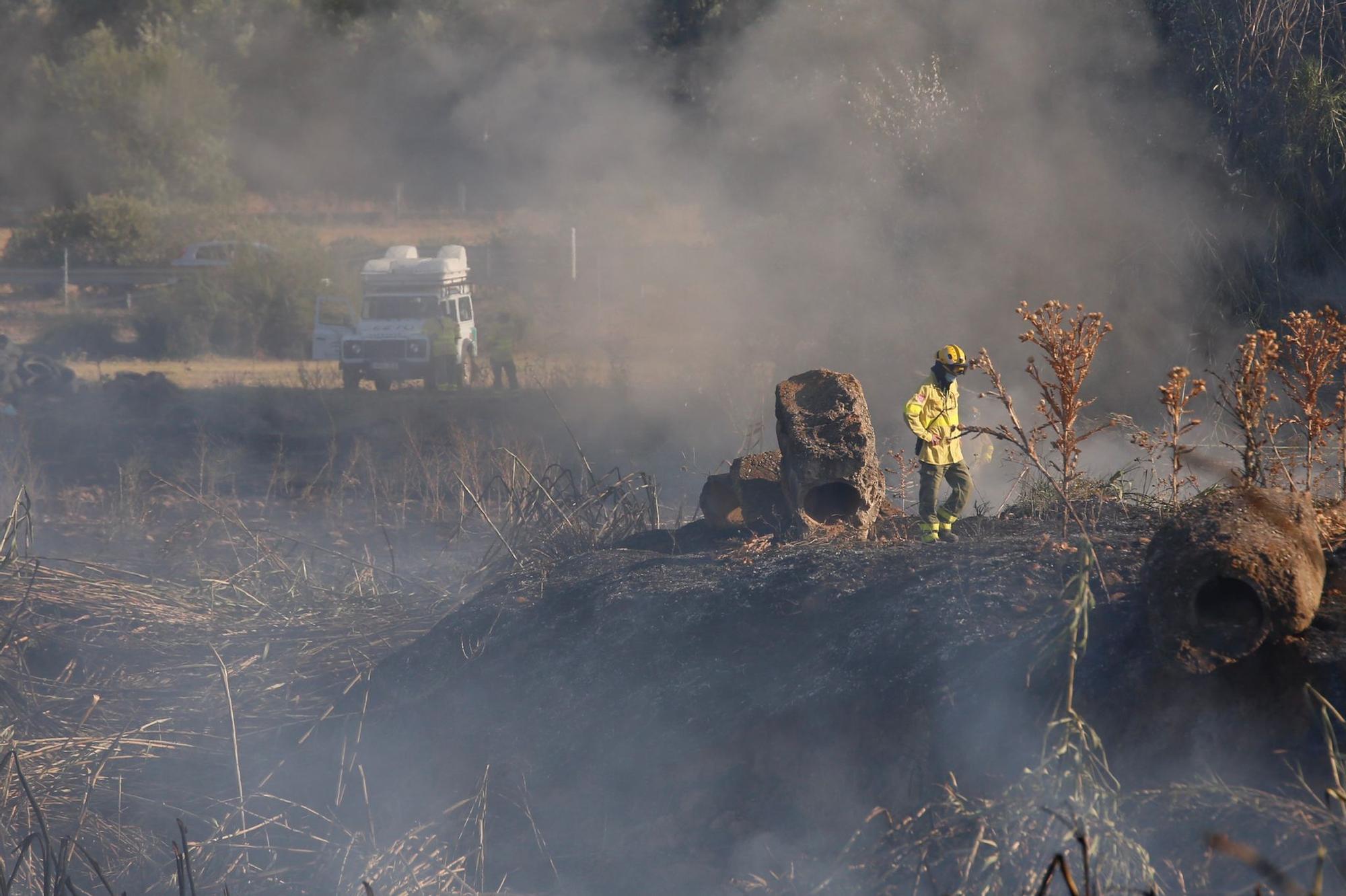 Un incendio en las Quemadas calcina diez hectáreas de pastos