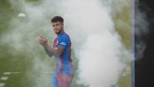 Coutinho durante la presentación de los equipos en el trofeo Joan Gamper