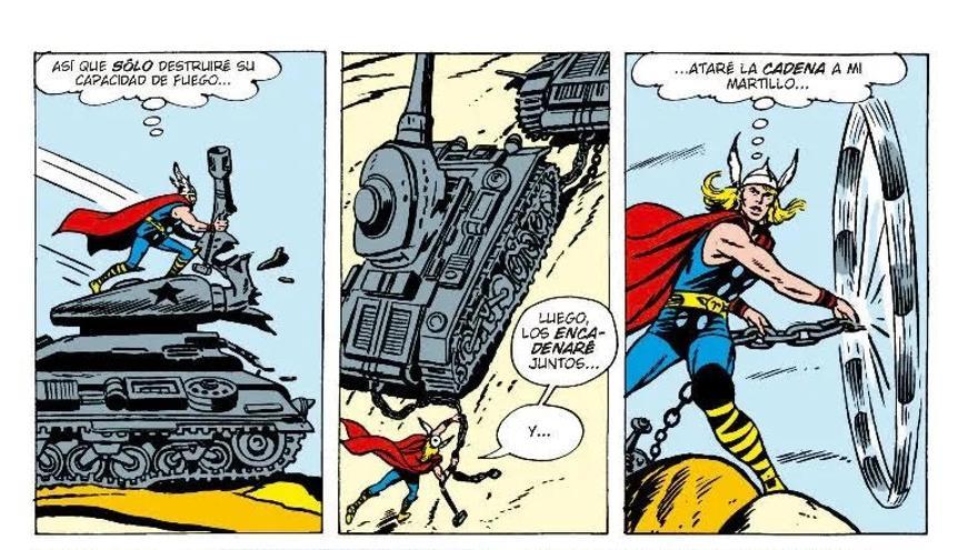 Una página del cómic &#039;El poderoso Thor&#039;.