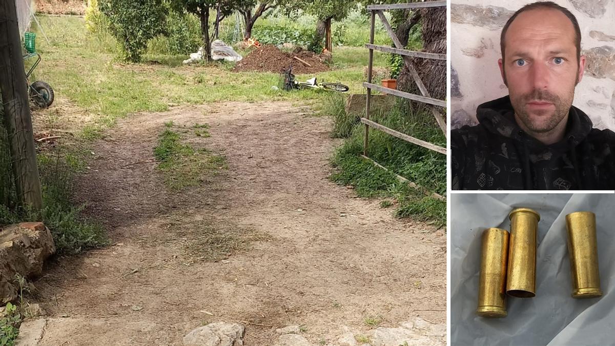 Entrada de la finca agrícola de Caudiel donde el concejal de Compromís, Thomas Laimgruber, encontró los casquillos de bala.