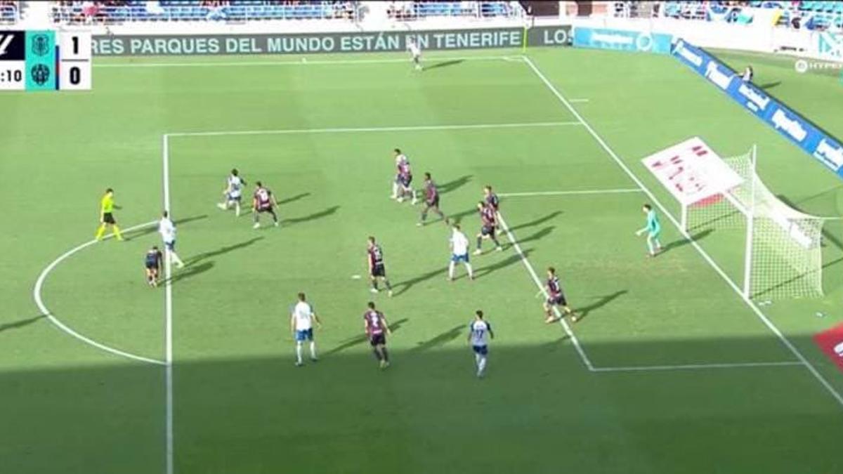 Imagen de la retransmisión televisiva del partido.