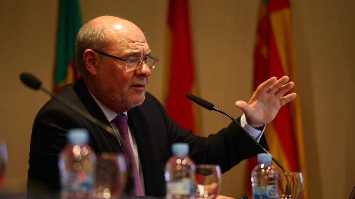 El vicepresidente de la AVI Andrés García Reche, durante una conferencia.