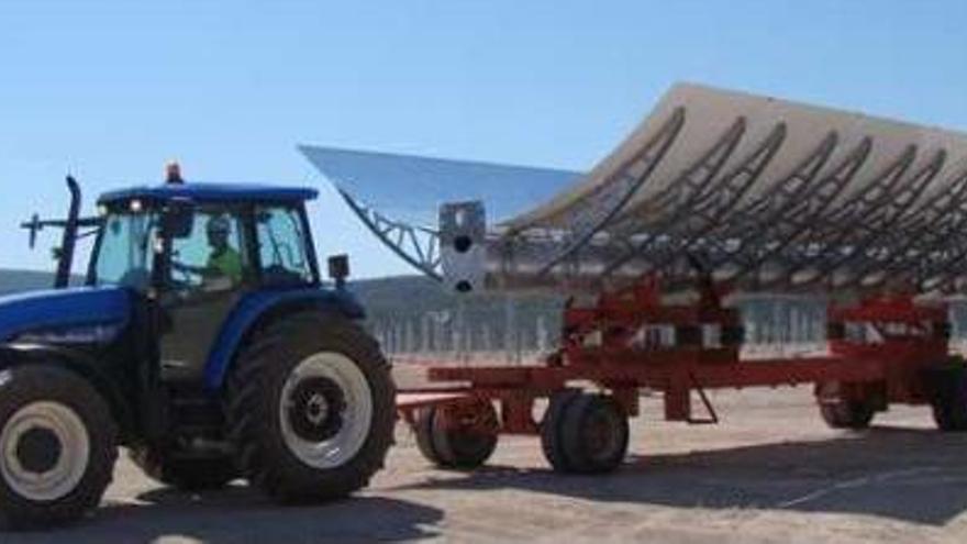 Obras en la futura planta termosolar de Villena, la primera de la Comunidad.