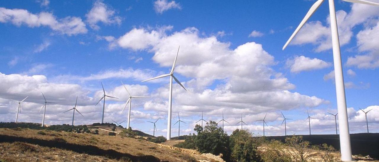 Parque eólico en Morella.