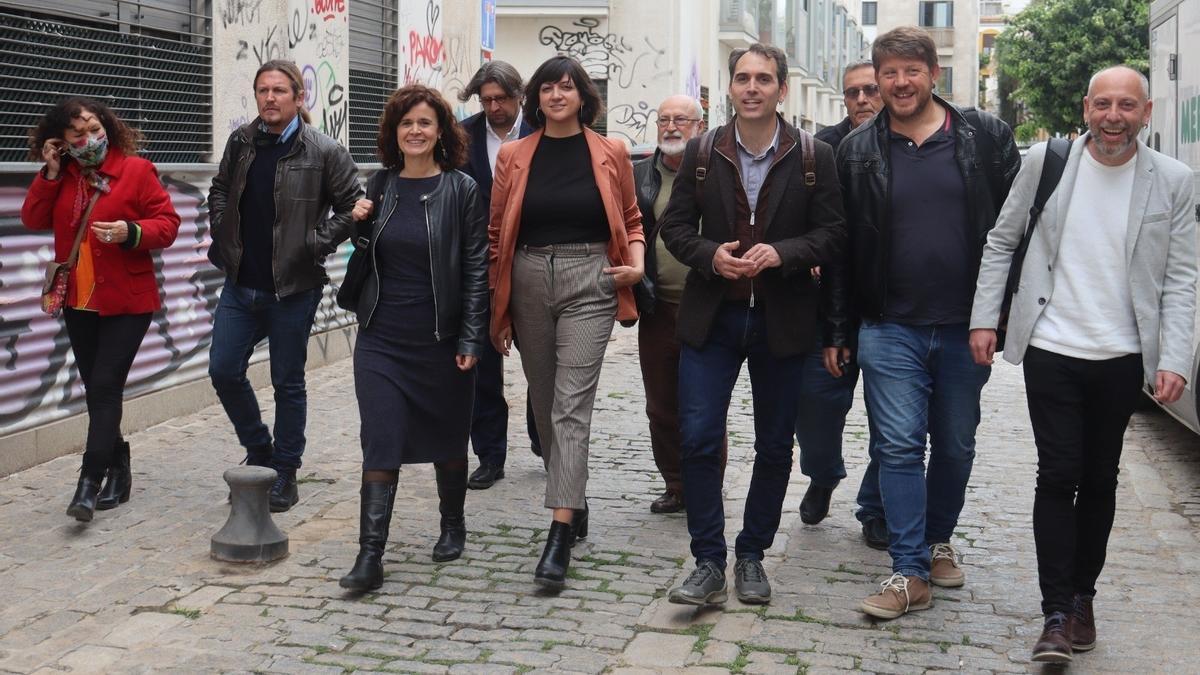 Dirigentes de varios partidos de izquierdas andaluces, en una foto difundida por ellos mismos hoy.