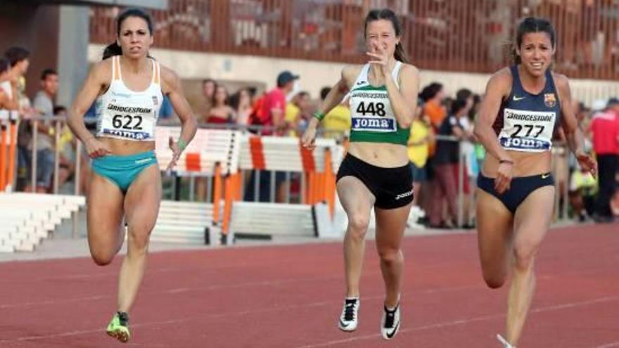 Cristina Lara, campiona d&#039;Espanya de 100 metres femenins.