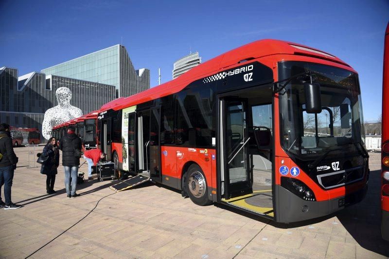 Presentación de la nueva flota de autobuses híbridos de Zaragoza