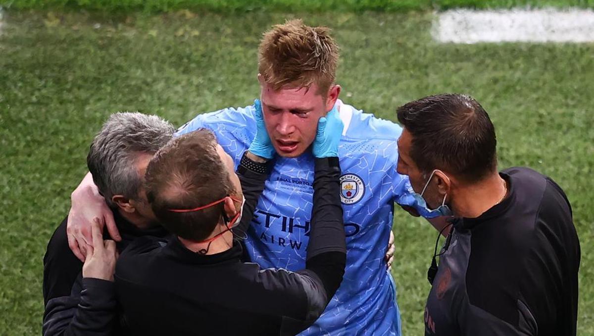 De Bruyne pateix una fractura d’òrbita i de nas després del xoc a la Champions