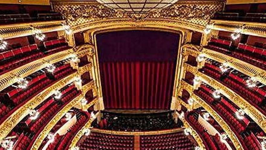 Imatge actual de la sala principal del Gran Teatre del Liceu.