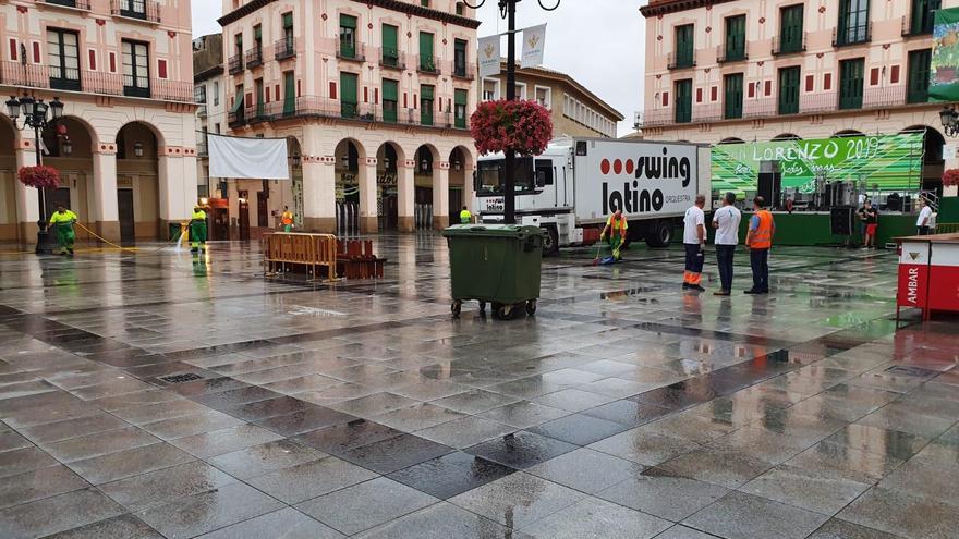 El Ayuntamiento refuerza el dispositivo de limpieza de la ciudad durante las Fiestas de San Lorenzo