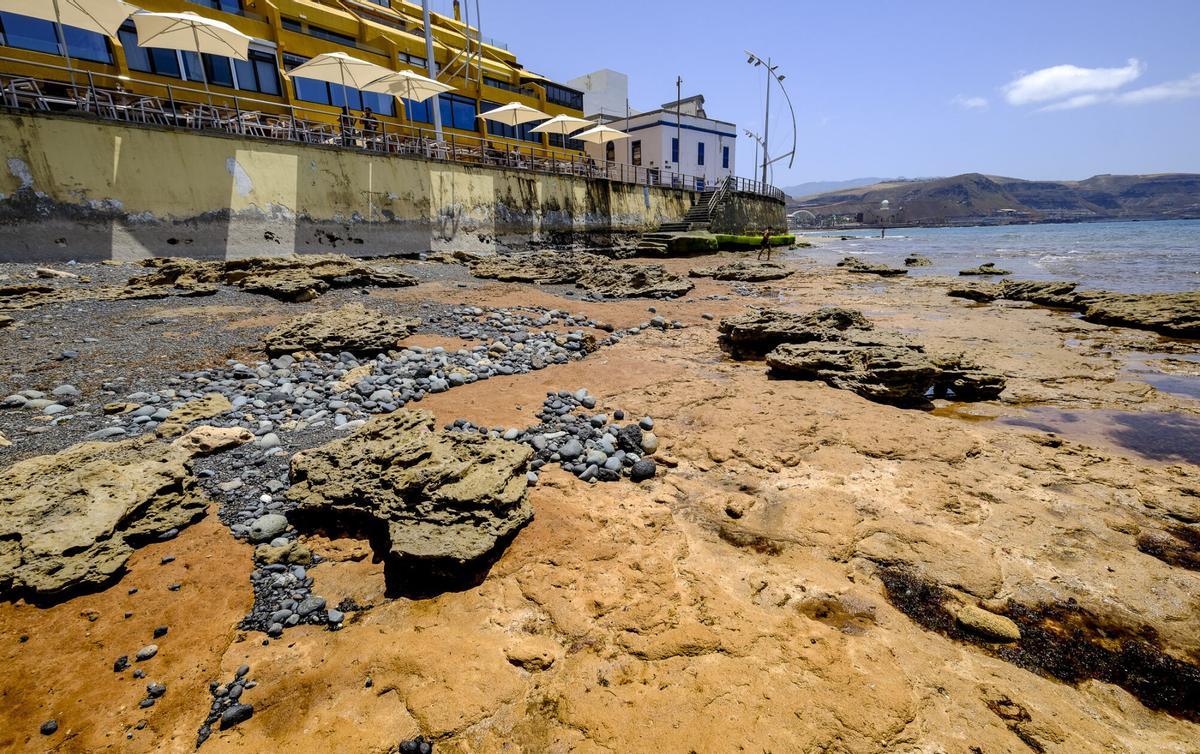 Las capas fósiles de Las Canteras, al descubierto
