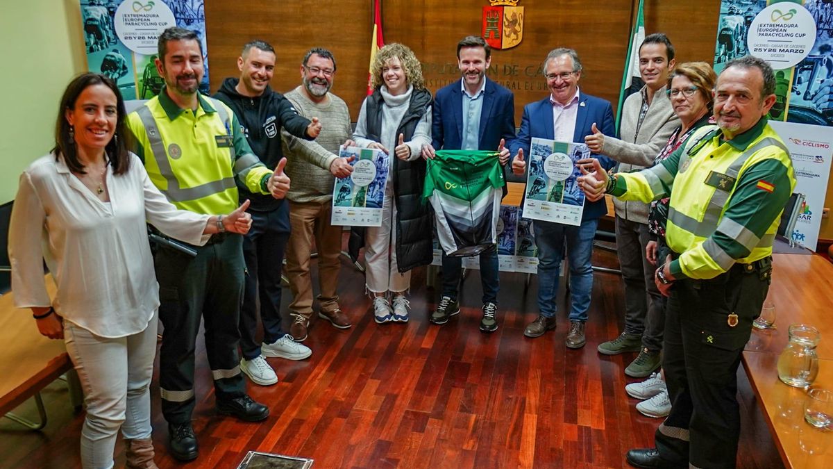 Imagen de la presentación de la prueba, este martes en Cáceres.