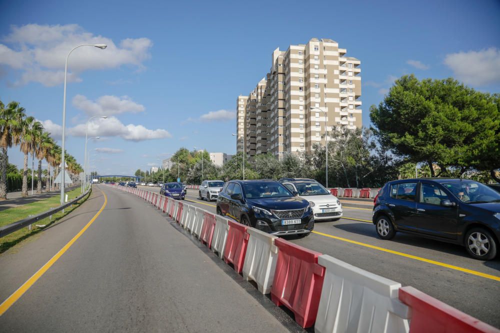 Mueven los otros carriles de la autopista al aeropuerto de Palma