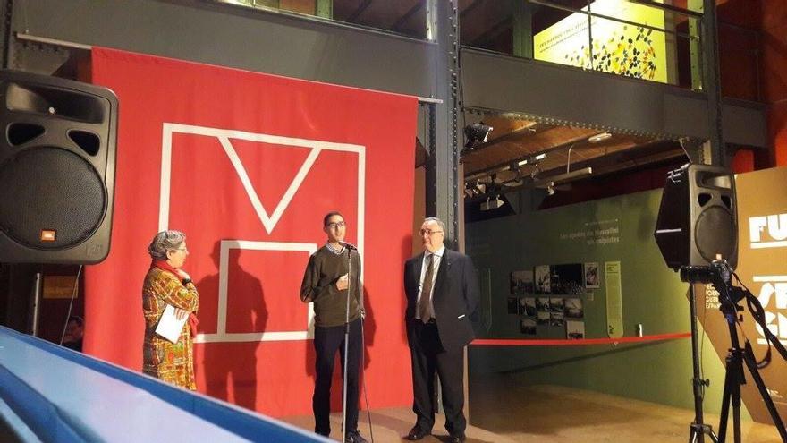 Mohamed El Amrani, en la inauguració de l&#039;exposició.