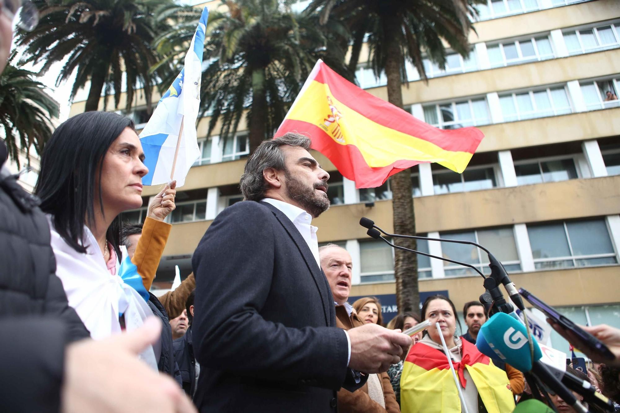 Miles de personas protestan en A Coruña contra la amnistía