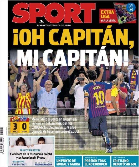 Las portadas de la prensa deportiva