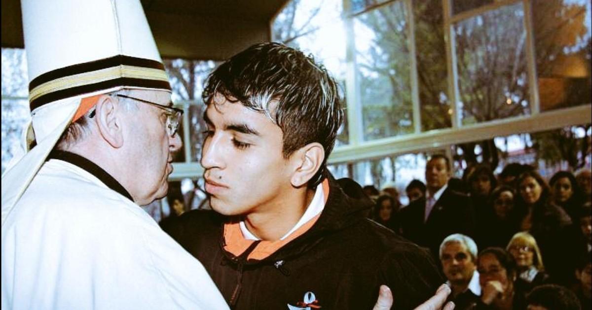 El Papa Francisco, junto a Ángel Correa.