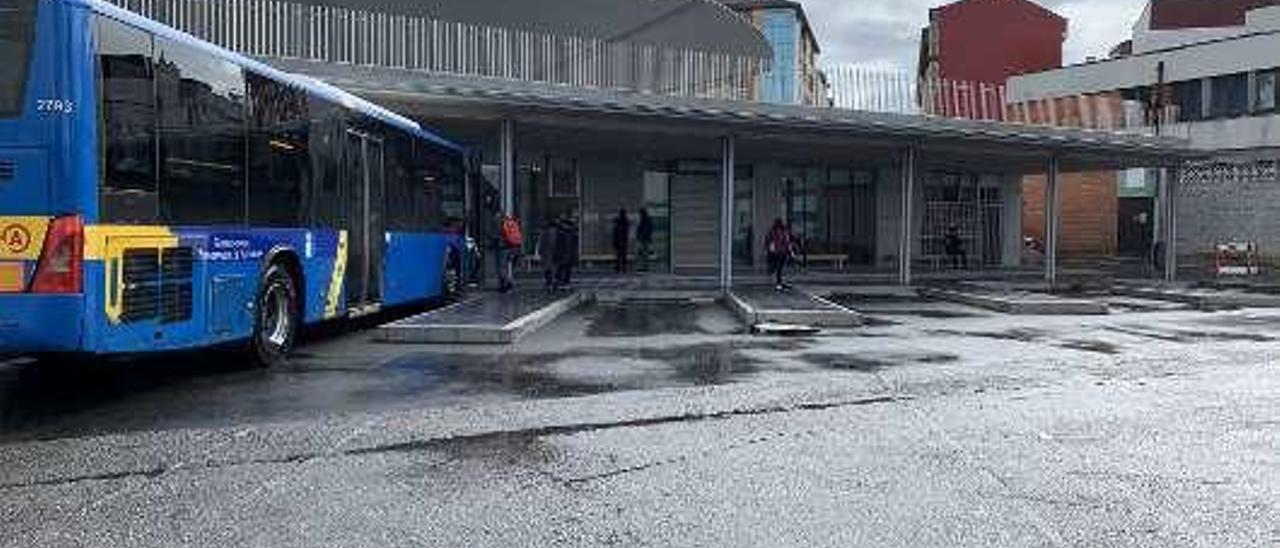 La estación de autobuses de Pola de Siero.