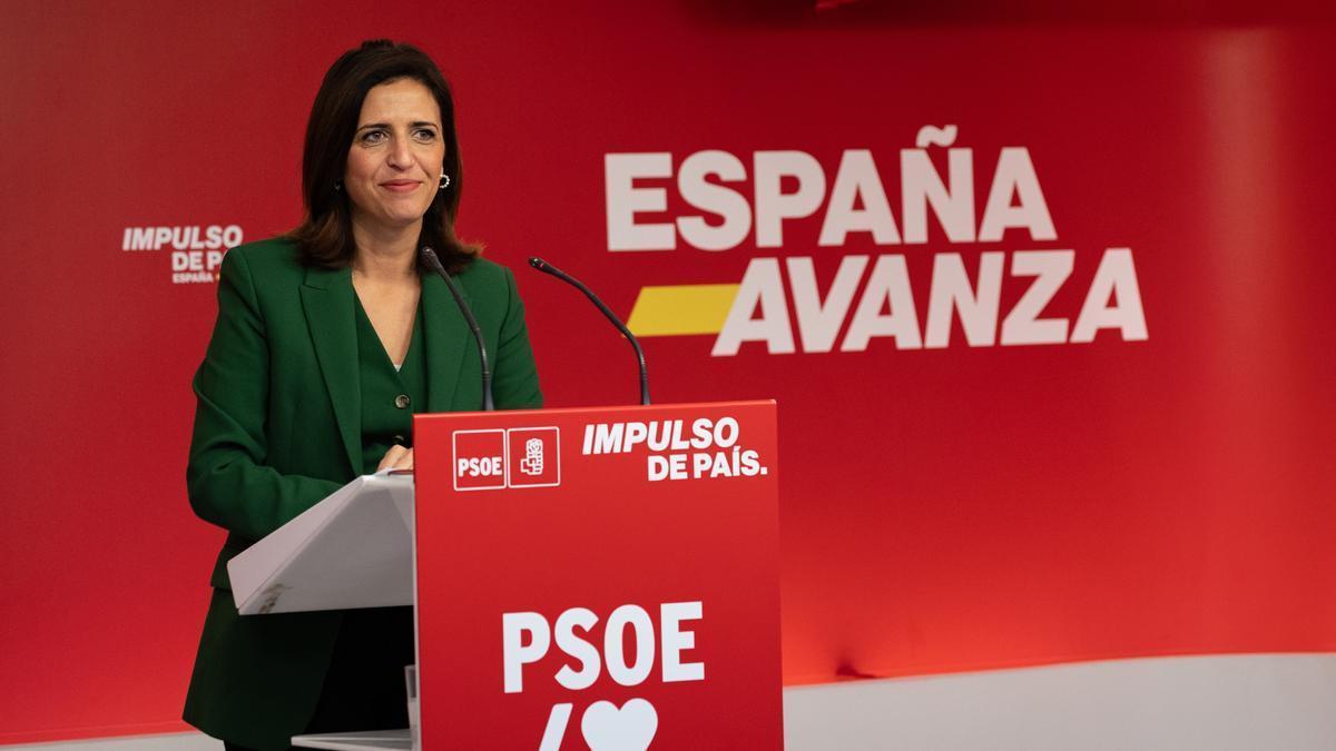 Esther Peña, portavoz nacional del PSOE, en una imagen de archivo.