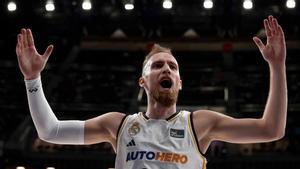 Dzanan Musa, protagonista en el primer triunfo blanco ante Dreamland Gran Canaria.