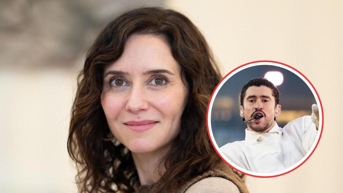 Isabel Díaz Ayuso critica las letras de Bad Bunny para atacar a Más Madrid.