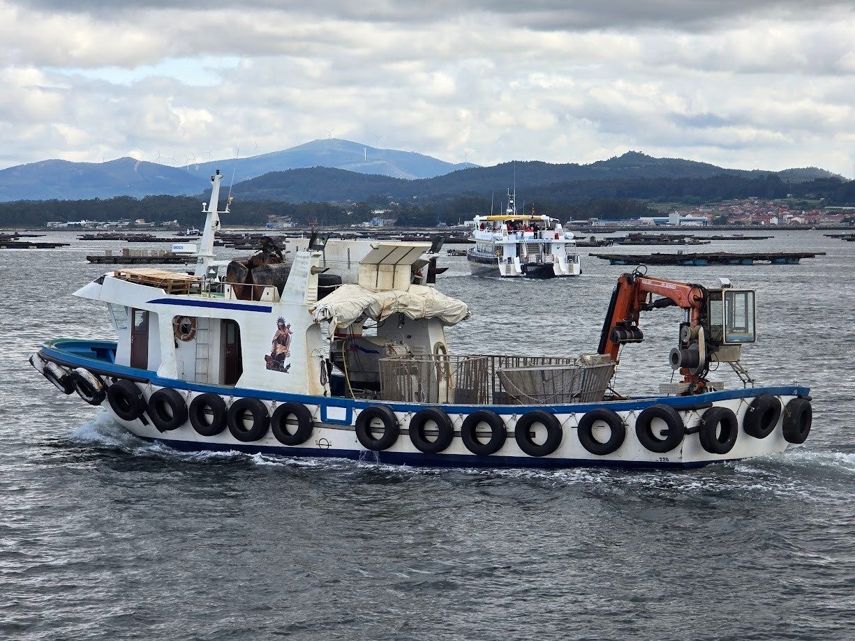 El puerto grovense de O Corgo, pendiente de un proceso de reordenación.