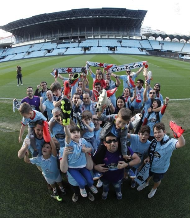 La afición del Celta se calza las botas del jugador número doce
