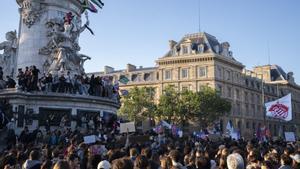 Imágenes de protestas en París contra la extrema derecha esta semana