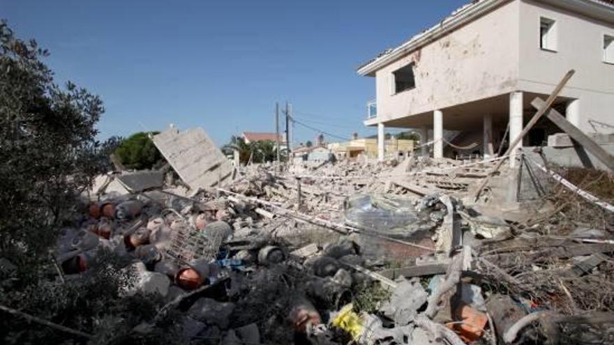 Imatge d&#039;arxiu de les restes de la casa d&#039;Alcanar després de l&#039;explosió.