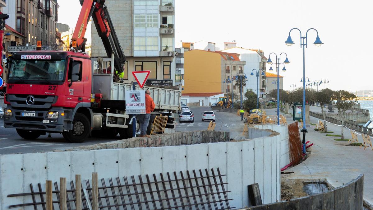 Las obras en la avenida de Beiramar.