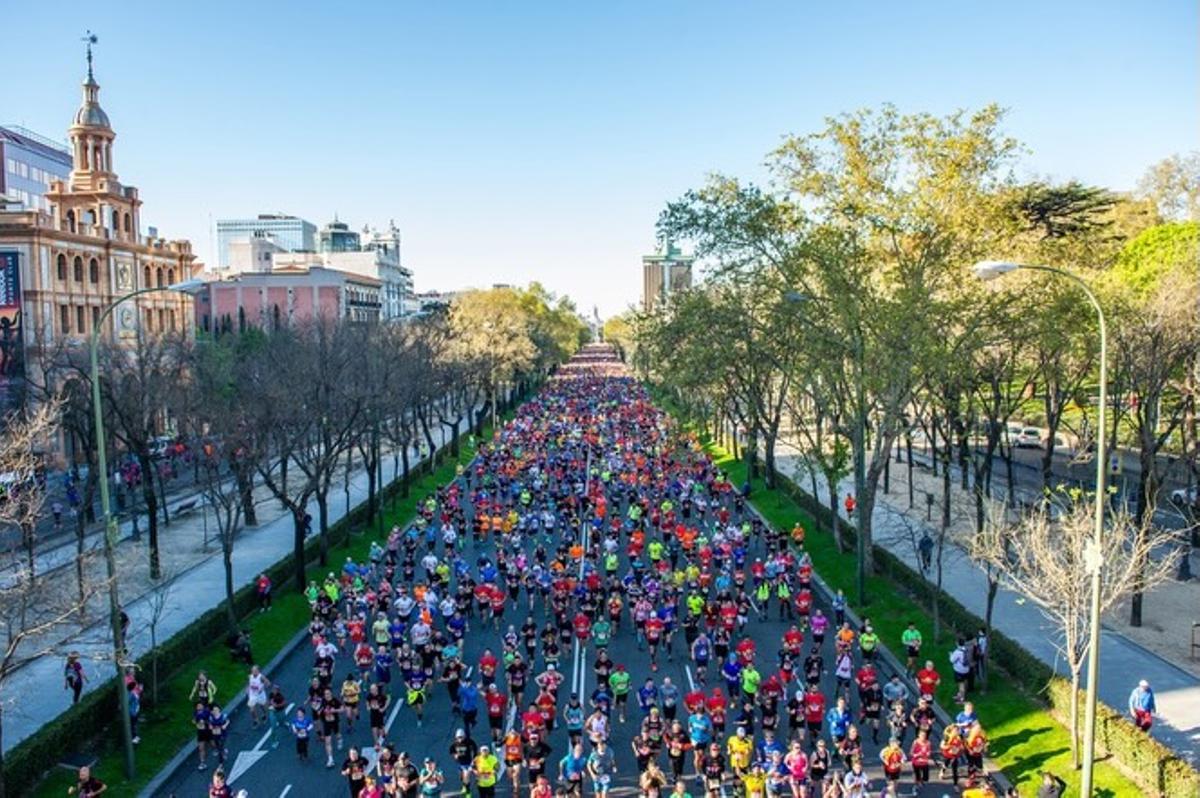Vista aérea del Maratón de Madrid