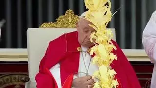 El Papa no lee la homilía en la misa del Domingo de Ramos y guarda un minuto de silencio
