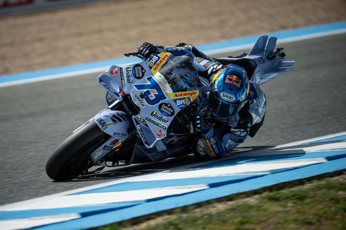 Àlex Márquez, en su vuelta rápida de hoy en Jerez.