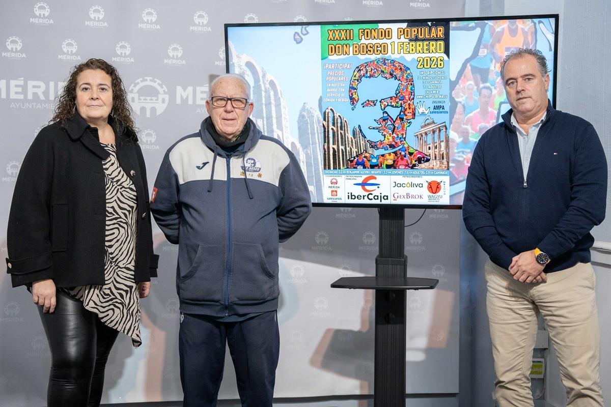 Presentación de la actividad deportiva y solidaria, ayer.