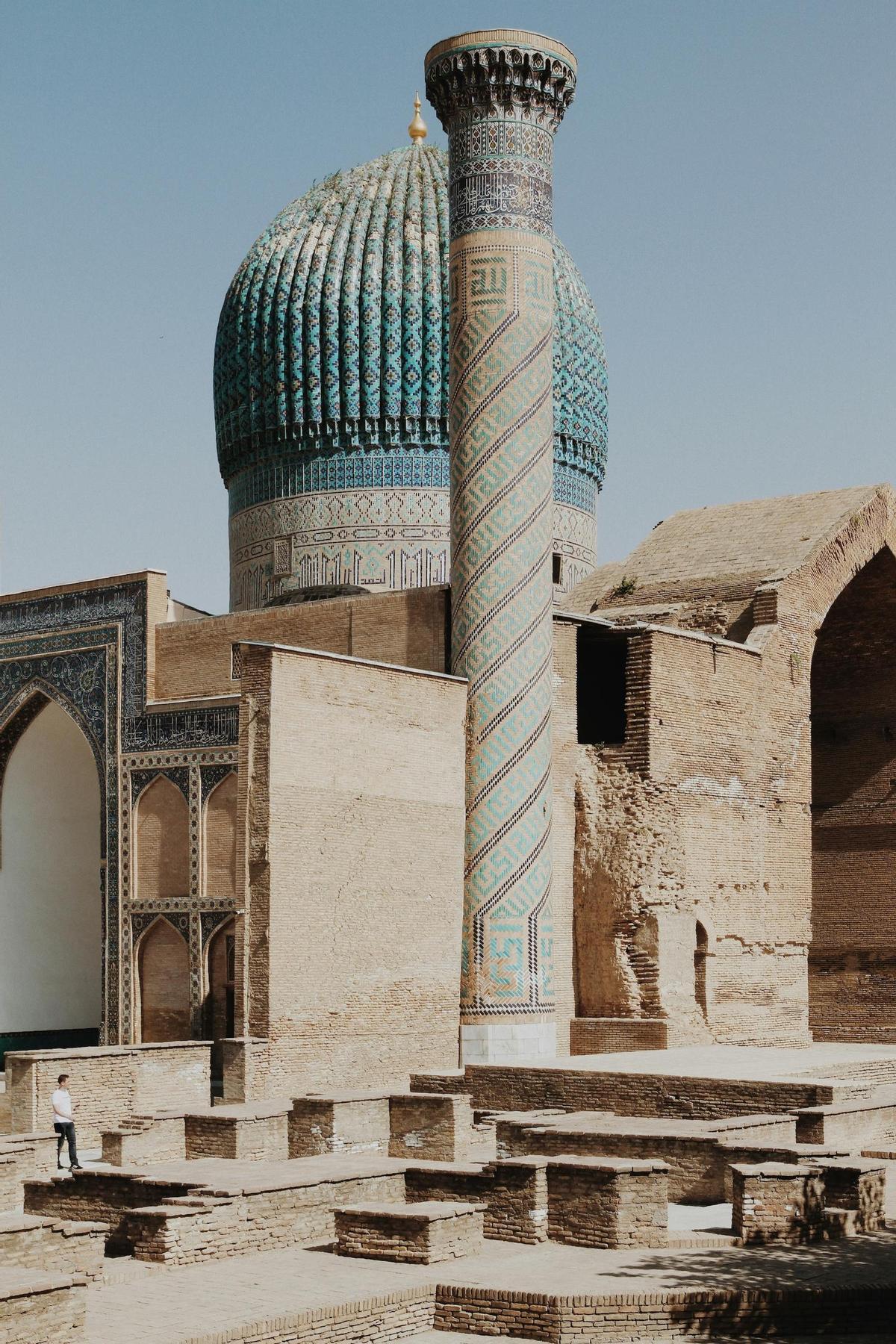El Mausoleo de Gur-e-Amir en Samarcanda, Uzbekistán
