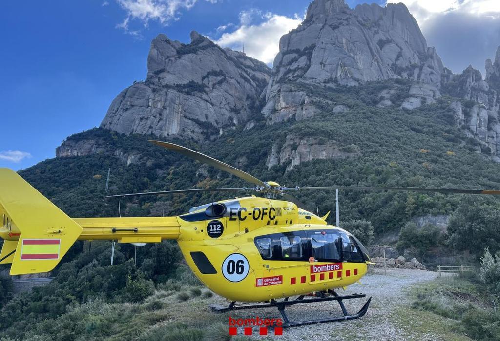 Rescaten una excursionista bloquejada en un lloc de difícil accés de Montserrat