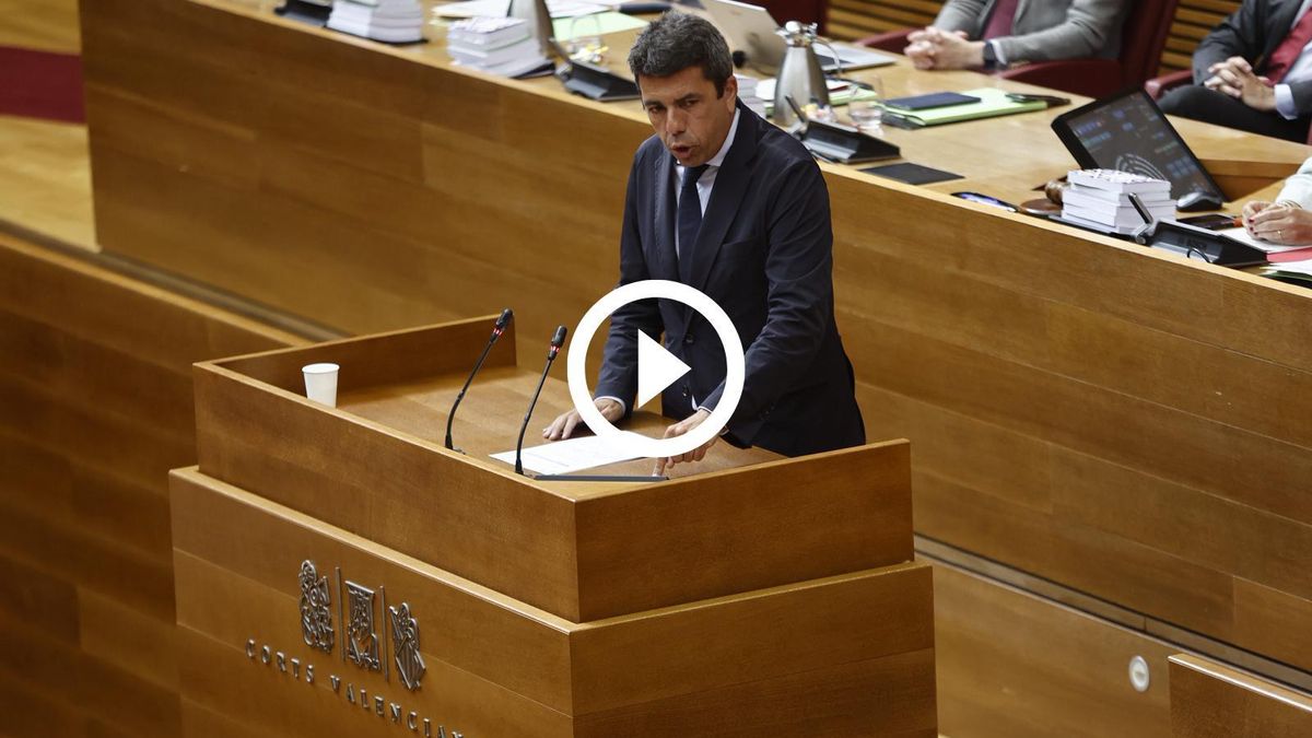 Mazón niega en Les Corts Valencianes que redactara el mensaje del ES-Alert el 29 de octubre
